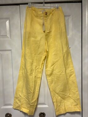 NWT l*space Lemon Yellow Wide-Leg Trousers XS
